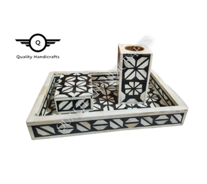 Meilleures ventes 2026 : Ensemble de plateau et brûleur à encens Bakhoor en bois arabe avec nacre, parfum de rose, Oud, diffuseur d'aromathérapie pour la maison - Product Image 5