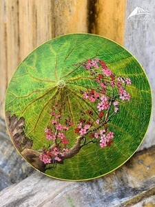 Le plus célèbre chapeau conique asiatique multicolore traditionnel, fabriqué à Blue Lotus Farm à partir de feuilles de bambou et de palmier - Product Image 5