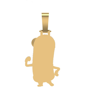 Colgante de moissanita chapado en oro y encanto E Color redondo corte brillante VVS2 joyería fina de Hip Hop Unisex al por mayor - Product Image 5