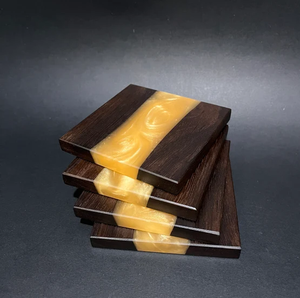 Sous-verre en bois en résine époxy Ensemble cadeau pour la maison de 4/6 Café Thé Vin & Mug Pads Coaster Haute qualité - Product Image 1