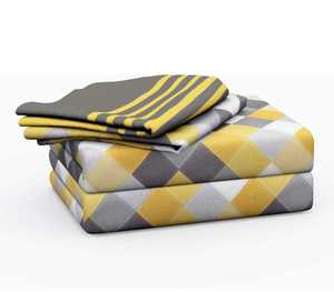 Ensemble de draps de lit 3 pièces en coton de qualité élégante Impression florale solide Style classique Confortable et idéal pour les cadeaux - Product Image 1