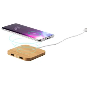 Chargeur sans fil en bambou pour maison intelligente, gadget écologique Wattix - Product Image 4