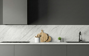 Carreaux en porcelaine vitrifiée aspect marbre 600x600mm (60x60cm / 24x24 pouces) Marbre blanc avec des veines naturelles douces Marbre blanc - Product Image 4