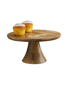 Support à gâteau en bois élégant avec socle surélevé, parfait pour les tables de fête - Product Image 2