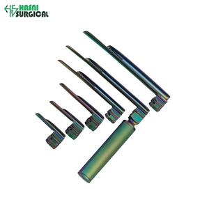 <b>Medical</b> & Surgical Grade Stainless Steel Manual Fiber <b>Optic</b> Miller Laryngoscope Set Multi Color CE ISO Approved - Product Image 1