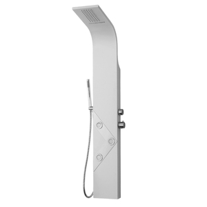 Lexus Columna de ducha de aluminio blanco 3 chorros Hydro y Cascada H150XL20 Juego de baño Pack 1 - Product Image 1