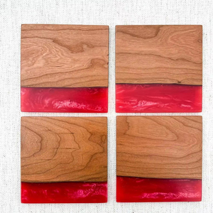 Posavasos de piedra y resina de perlas blancas elegantes, Juego de vasos hechos a mano para decoración del hogar, Regalos especiales y estilo de mesa - Product Image 1