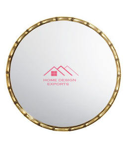 Decoración de pared para el hogar, arte colgante, marco de Metal, espejo de cristal, cuentas redondas contemporáneas - Product Image 1