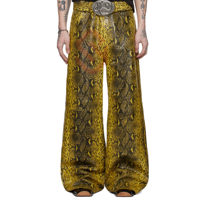 韓国商品/ORDES SNAKE EFFECT COTTON PANTS 1017 ALYX 9SM Leather Python Pants | eBay