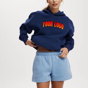 เสื้อฮู้ดแฟชั่นผู้หญิงพร้อมส่งออก โรงงานรับผลิตแบบ OEM ทรงหลวม ใส่ได้หลากหลาย สไตล์ชุดนักเรียน สีพื้นเรียบง่าย - Product Image 5