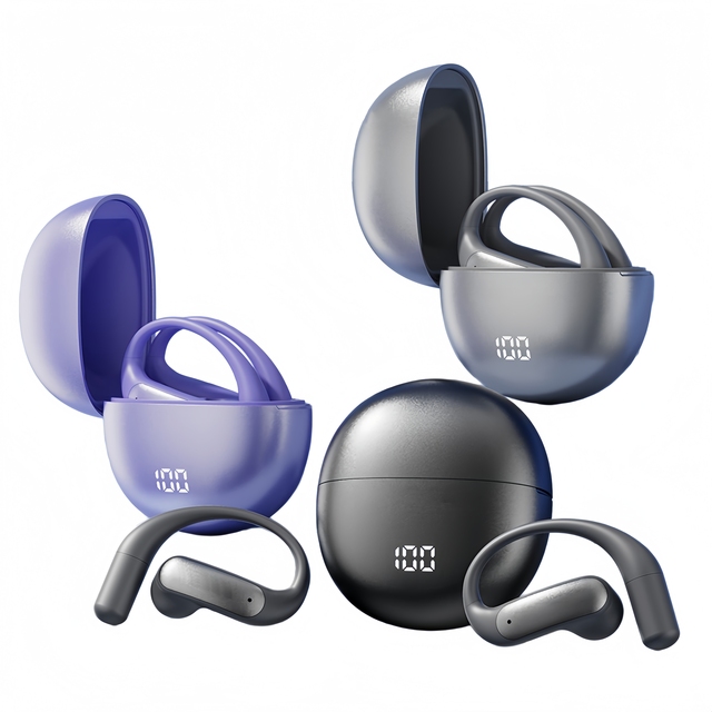 M118 Open Ear Hook Wireless Headphones for 5.4 Sports Earbuds Touch Control Digital Display 20 Hours Playtime Type-C