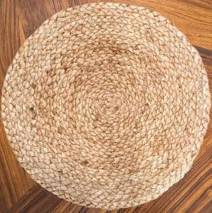 Napperons en JUTE de style unique napperons en rotin brodés résistants à la chaleur tissés naturels sur mesure pour tapis de Table - Product Image 3