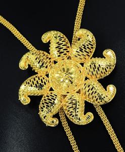 Necklace With Earrings <b>Jewellery</b> Set Goldplated Pure <b>Brass</b> High Quality Uae Dubai Necklace Design Necklace <b>Jewellery</b> Set - Product Image 2