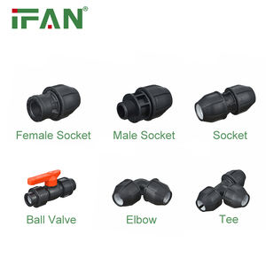IFAN फैक्टरी प्रत्यक्ष बिक्री मूल्य ब्लैक लाइट ग्रे सीधे पाइप फिटिंग गोल पाइप फिटिंग प्लास्टिक पीई पाइप फिटिंग - Product Image 5