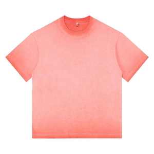 Venta al por mayor de impresión en blanco lavado ácido en blanco gráfico camisetas estilo Vintage peso pesado algodón Oversize hombres Vintage camiseta - Product Image 1