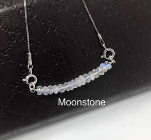 Collier de perles de pierres précieuses naturelles avec chaîne Collier de bijoux de pierre de naissance Bijoux en argent 925 Bijoux de guérison Cadeaux pour elle Cadeau d'amour - Product Image 5