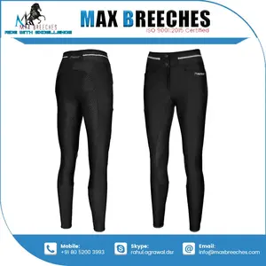 Culotte d'équitation avec logo personnalisé Vêtements équestres Jodhpurs Pantalon serré avec impression en silicone pour les produits du cheval - Product Image 4