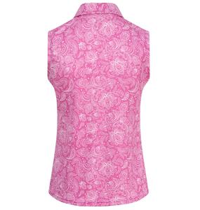 Gilet de golf personnalisé OEM avec logo, coupe ajustée, sans manches, col en V, tricoté 100 % polyester, respirant, séchage rapide, avec badge - Product Image 5