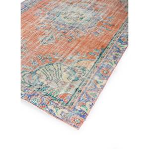 Alfombra de Lana Anudada a Mano de Gran Tamaño, Diseño de Medallón Rojo y Naranja, para Sala de Estar, Pasillo Rectangular, Modelo Pae-2851 - Product Image 2