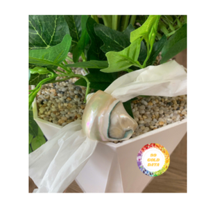 Rond de serviette en coquillage fabriqué à partir de coquillages naturels pour une décoration de table de mariage élégante fabriquée à la main au Vietnam - Product Image 1