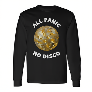 T-shirt à manches longues All Panic No Disco Quote, style hipster introverti - Product Image 2