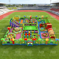 Parcours d'obstacles gonflable NB pour enfants et adultes, aire de jeux extérieure, château gonflable, parc d'attractions, matériau PVC, Max