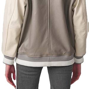 OEM ODM Service Wholesale Long Sleeve Women Varsity <b>Jacket</b> <b>Ladies</b> <b>Cropped</b> Baseball Uniform Varsity <b>Jackets</b> for Winter - Product Image 5