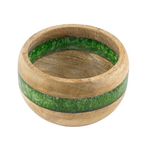 Bol de service en bois fait à la main Accueil Hôtel Restaurant Traiteur Vaisselle Table Alimentaire Salade Snacks Bol Hôtel et Mariage - Product Image 2