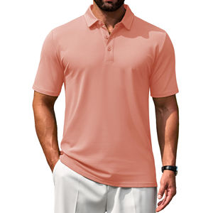 Camiseta Polo Lisa de Manga Corta con Logotipo Personalizado Barata al por Mayor, Camiseta Polo Informal de Alta Calidad 100% Poliéster para Hombre - Product Image 1