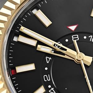 Montre automatique de luxe pour hommes en acier inoxydable, lunette en céramique noire, verre saphir, montre-bracelet de haute qualité, élégante, mode, affaires - Product Image 2