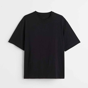 เสื้อยืดคอกลมแขนสั้นผ้าเจอร์ซีย์คอตตอน 100% คุณภาพสูง ขายส่ง แบบเรียบ สำหรับผู้ชาย สั่งทำได้ ทรงหลวมไหล่ตก - Product Image 3