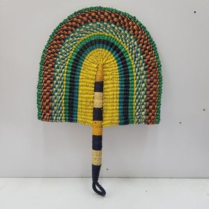 Ventilador de mano de algas marinas hecho a mano al por mayor, ventilador de mimbre montado en la pared, decoración de pared, adornos decorativos para el hogar - Product Image 2