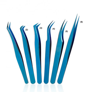 Pinzas de pestañas puntiagudas de acero inoxidable personalizables profesionales de alta calidad, extensión de pestañas duraderas y fáciles de usar, belleza falsa - Product Image 1