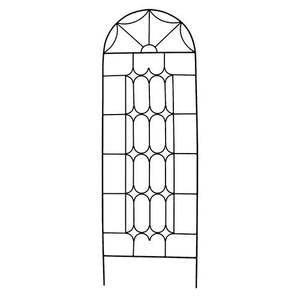 Enrejado de jardín de metal con elegante caligrafía ideal para rosas trepadoras, enredaderas, decoración de jardín al aire libre, estructura de soporte - Product Image 1