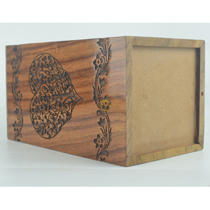 Urna de madera de palisandro para cenizas humanas-Urnas de madera para adultos de corazón apreciado hechas a mano-Urna de cremación funeraria celta - Product Image 3