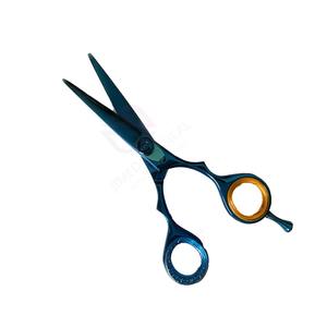 Ciseaux de coiffure en acier inoxydable de haute qualité, bleus, avec logo personnalisé, pour droitiers |   Ciseaux de salon réglables de précision - Product Image 3