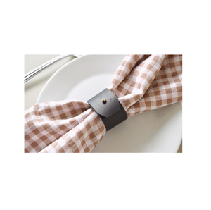 Rond de serviette en cuir formes de feuilles multi-design Rond de serviette avec accessoires décoratifs de style luxe faits à la main - Product Image 3