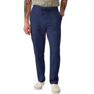 Private Label Customized Logo Straight Casual <b>Men's</b> <b>Trouser</b> 100% Cotton Canvas High Quality Low MOQ Hot Sale Made in Pakistan - Product Image 1