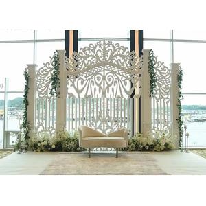 กรอบประตูไฟเบอร์สีขาวหรูหราสำหรับเวทีแต่งงานกรอบประตูพื้นหลัง FRP สำหรับเวทีแต่งงานแผงกรอบประตู - Product Image 1
