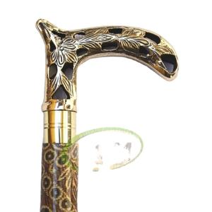 Canne de marche vintage en bois avec poignée Derby en laiton imprimé / Canes de marche en bois avec poignée Derby en laiton imprimé, fabriquées à la main - Product Image 1