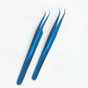 Sevmek chirurgical Logo personnalisé en acier inoxydable noir pointe en fibre lisse pince à épiler durable à 90 degrés pour l'extension de cils de beauté - Product Image 2