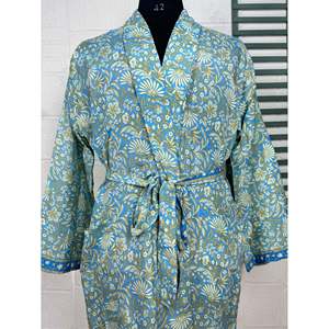 Kimono en soie douce de style bohème pour homme, imprimé Patola, élégant, pour la plage ou la maison, avec ceinture, 1 pièce - Product Image 2
