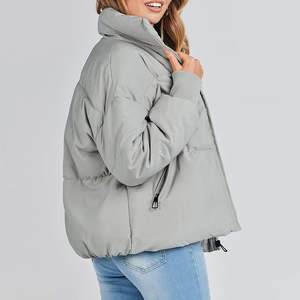 Veste d'hiver matelassée pour femme de qualité supérieure, tissu 100% polyester, manches longues, fermeture éclair, veste matelassée avec faible MOQ - Product Image 6