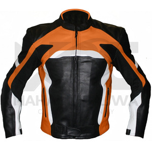 Vestes de moto en cuir fabriquées par des professionnels, vêtements de sport respirants et coupe-vent, logo personnalisé, prix bas - Product Image 5