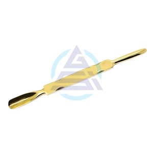 Empujador de Cutículas de Acero Inoxidable con Recubrimiento Dorado, Precio Económico, Doble Punta - Product Image 1