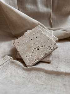 Posavasos de Mármol Travertino Natural, Posavasos de Piedra Hechos a Mano, Juego de Protección de Mesa - Product Image 3