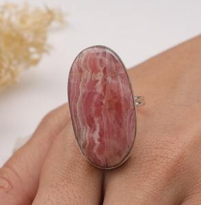 925 plata esterlina hecha a mano piedra preciosa Rhodo Chrosite Spinner anillo joyería 925 estampado diseñador Natural joyería de la mejor calidad - Product Image 4