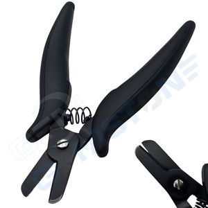 Pince coupante micro-anneaux en acier inoxydable pour extensions capillaires à la kératine, outil de retrait antidérapant à poignée noire pour usage commercial - Product Image 3