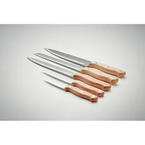 Bloc à couteaux GOURMET personnalisé et ensemble de 6 couteaux – Produit de merchandising haut de gamme - Product Image 1