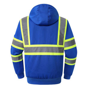 Sudadera con Capucha Reflectante de Forro Polar al por Mayor, Ropa de Trabajo de Seguridad de Algodón para Construcción, Sudadera de Trabajo de Alta Visibilidad para Hombre, Ropa de Trabajo para Tráfico, OEM - Product Image 3